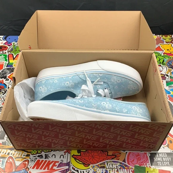 Vans Light Blue Floral Sneakers - Picture 11 of 11